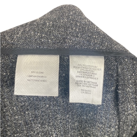 JONES NEW YORK SIGNATURE black white thread tweed like fabric // Wms 12 - Picture 8 of 9